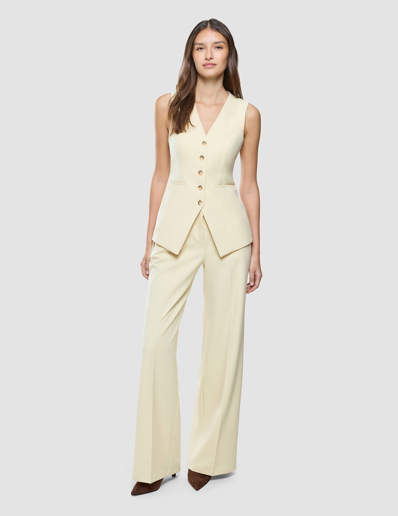 Essential Set Long Vest & Wide Pants